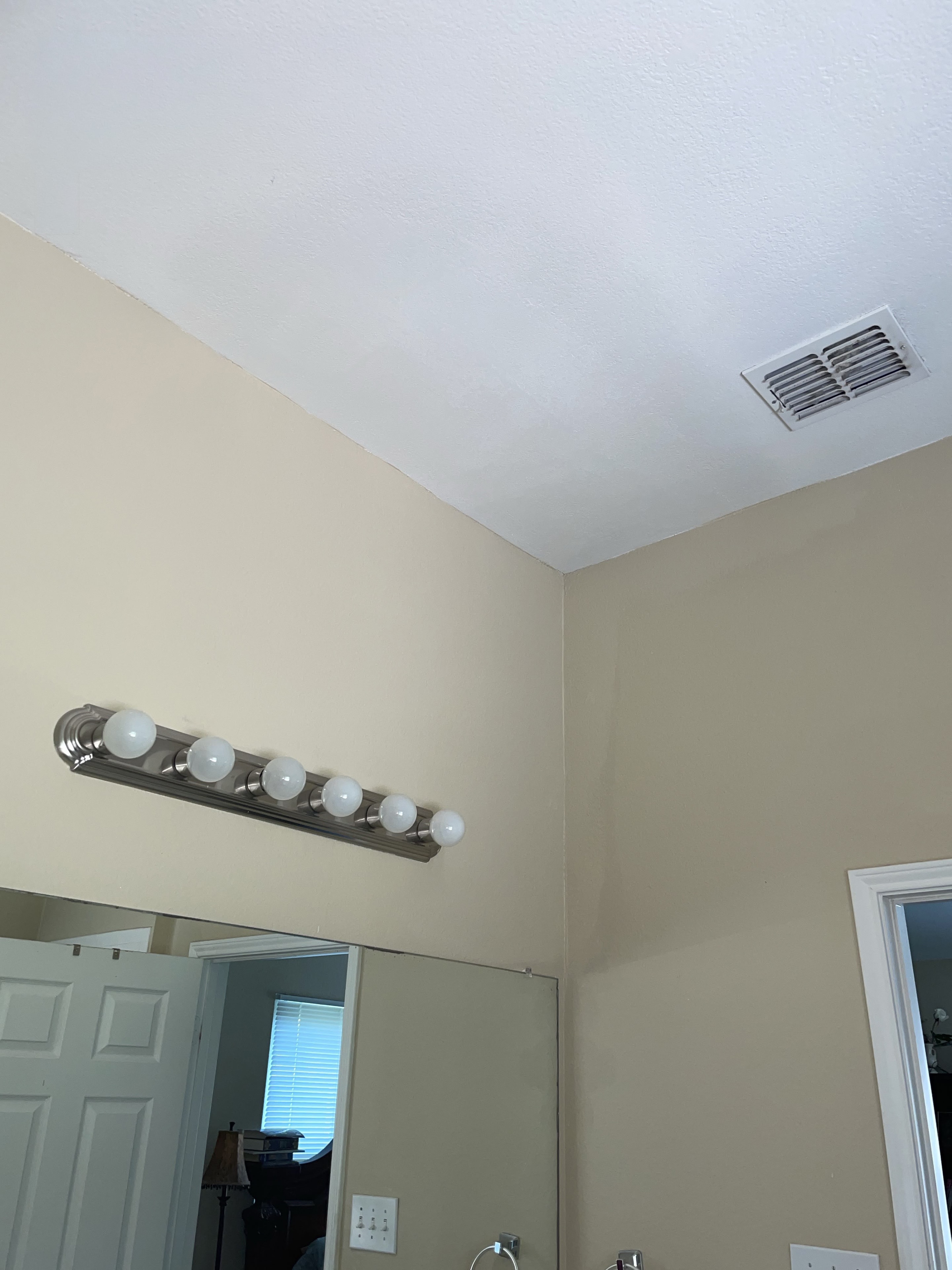 Completed repair -- clean ceiling, no trace of damage